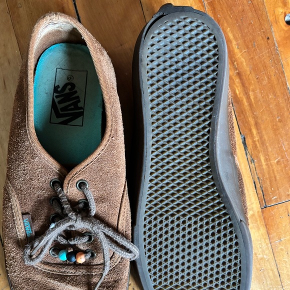 Suede brown Vans w. Beads - Picture 2 of 2